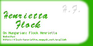 henrietta flock business card